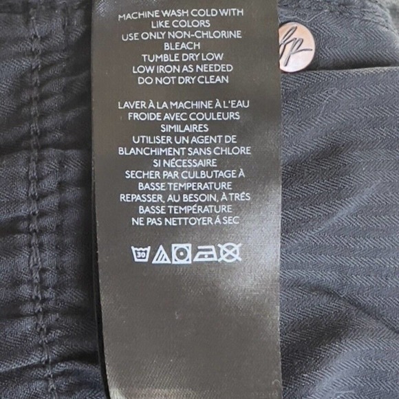 Free People x We The Free Slim Boyfriend Distressed Faded Black Jeans Size 32 - Picture 12 of 12